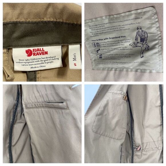Fjallraven Travel Blazer G-1000 Cotton Utility Field Jacket Pockets  Tan Small - Picture 15 of 16